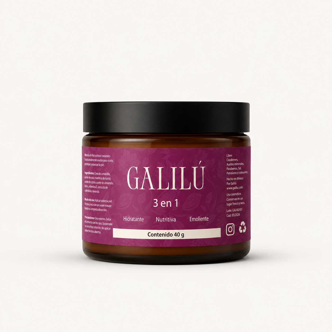 GALILU Extra Hidratante 3 en 1 · 40 g